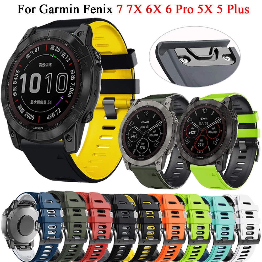 

Smart Watch Strap For Garmin Fenix 7 7X 6 6X Pro 5 5X Plus 3 3HR 945 Bands 22 26mm Easyfit Quick Release Wristbands Accessories