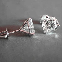 womens fashion studs%ef%bc%8cgold and silver and rose gold%ef%bc%8csimple and small earrings set with shiny zircons engagement wedding jewelry