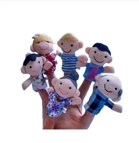 finger family cloth puppet glove hand educational bed story learning Funny girls toys boys feisty pets finger dolls kids