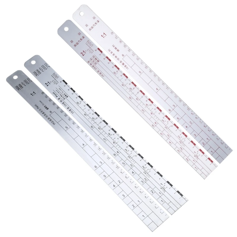 

Portable Paint Stick Car Body Paint Proportional Measuring Scale Mixing Ruler