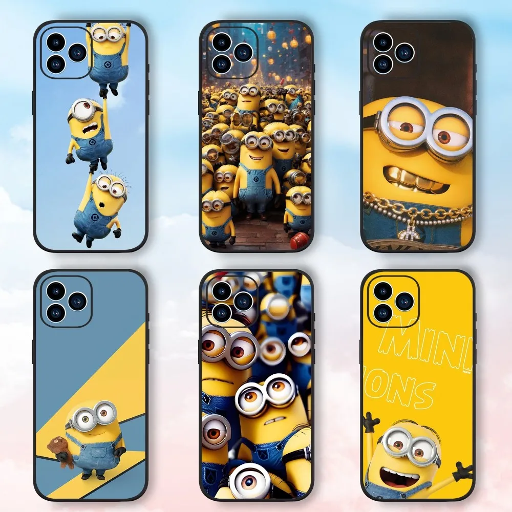Милый чехол M-Minons для телефона Samsung Galaxy S24 S23 S22 S21 S20 FE S10 S9 S10E Plus ультралегкий черный