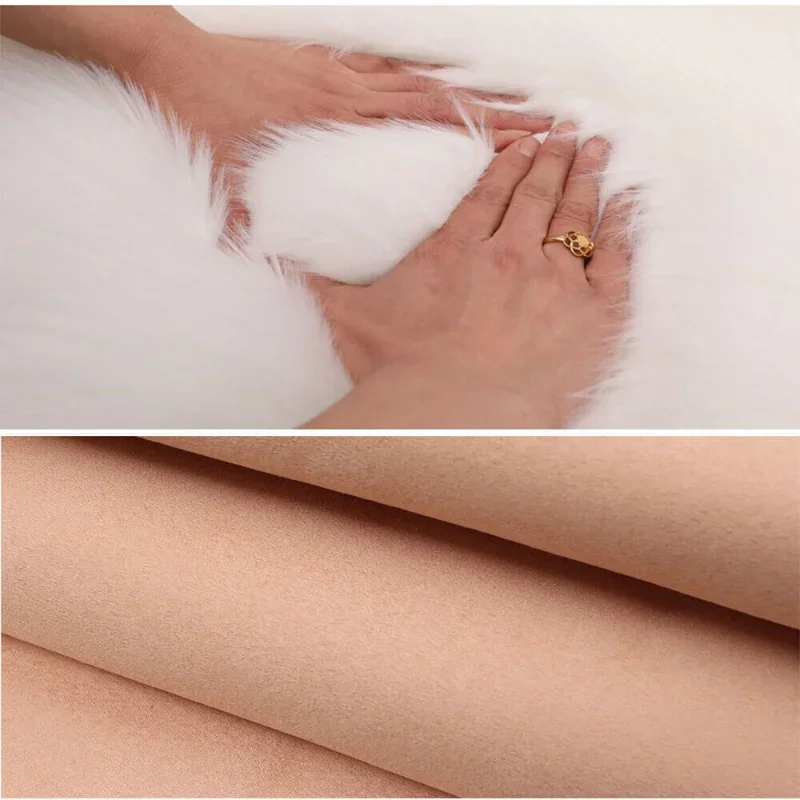 Пушистый Ковер Из искусственной овечьей шерсти Нескользящие Коврики для