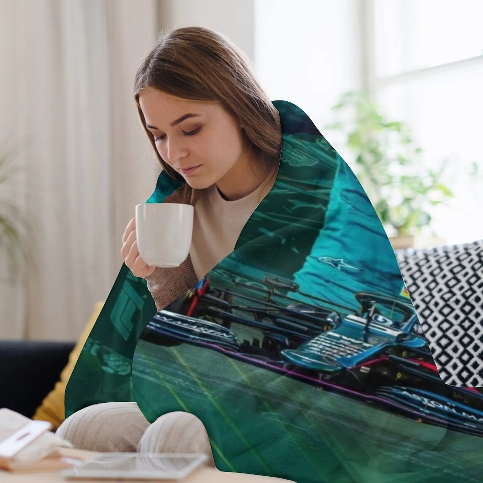 Одеяло Sebastian Vettel на зиму мягкие плюшевые детские одеяла в клетку