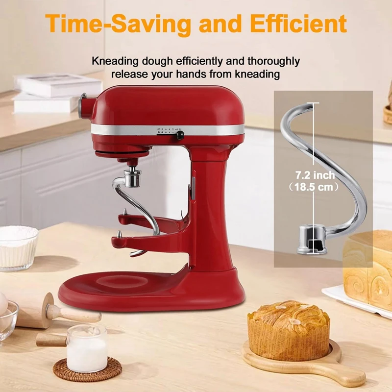 Крючок для теста миксера Kitchenaid 6QT KV25G0X KP26M1X детали серии Pro 600 спиральный крючок из