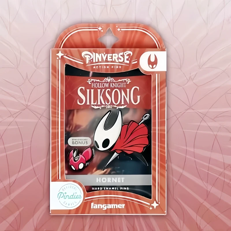 Фото Металлический значок Hollow Knight, брошь Silksong Hornet/The Knight, твердая эмаль, булавки с персонажами аниме, коллекция подарков №3