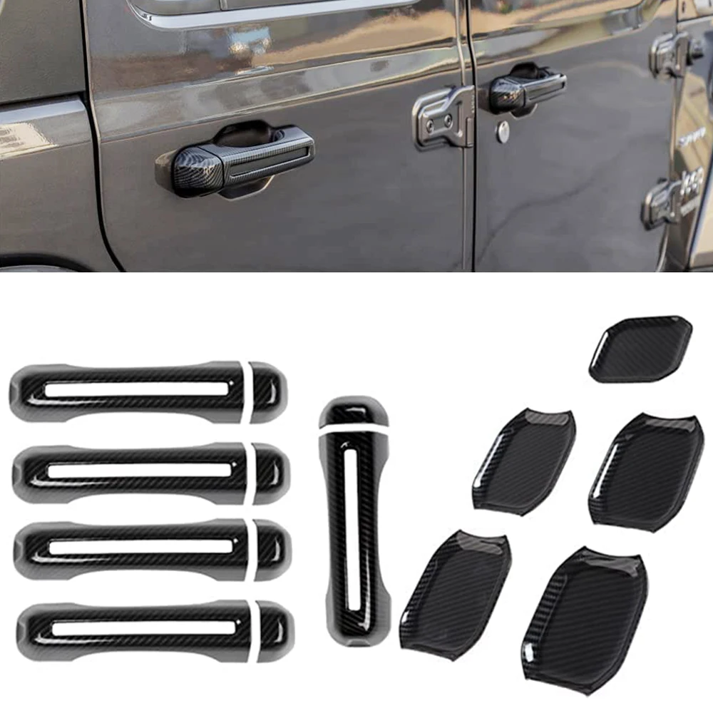 

Крышка для ручки MOVOTOR, крышка для чаши, отделка и дверная ручка, крышка для ручки задней двери, украшение для 4 дверей 2018-2021 -Jeep -Wrangler JL JLU