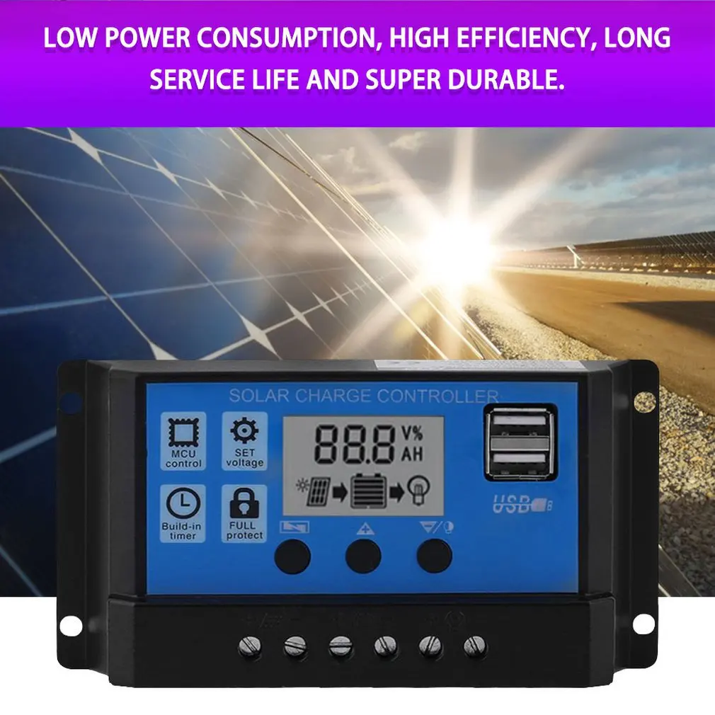 

Dropshipping Solar controller 10A20A30A60A street lamp intelligent system charging PV Cell Panel Charger Regulator