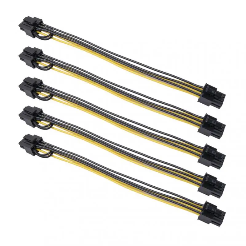 

5/10 шт. PCI Express PCIE 6 Pin To Double 8 (6 + 2) Pin VGA Видеокарта графический адаптер GPU Кабель разделитель питания 20/50 см