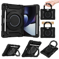 portable wall hanging rotating ring large bracket kickstand armor silicone tablet case for oppo pad 11 real anti fallingdust