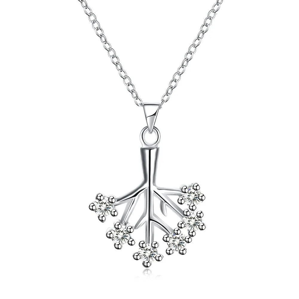 

Fashion trend necklace Geometric shape silver plated necklace