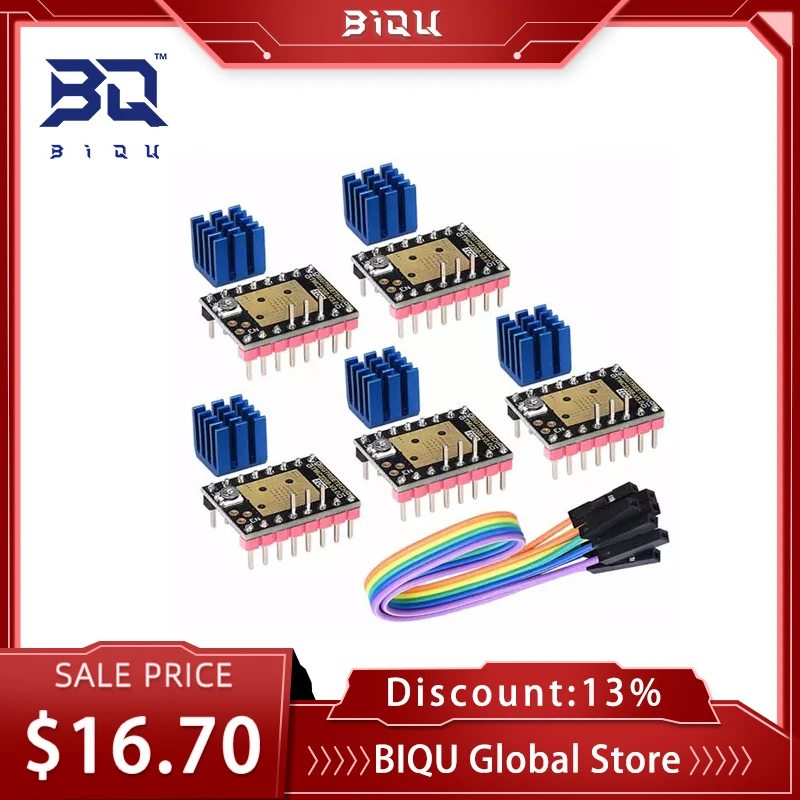 

Драйвер шагового двигателя BIGTREETECH TMC2208 V3.0 UART MKS бесшумный драйвер StepStick для платы управления 3d-принтером SKR V1.3 SKR V1.4 MKS