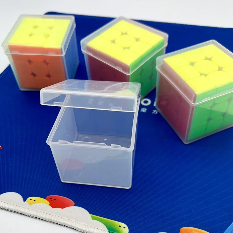 

High Quality Plastic Storage Protect Magic Cube Box for Smaller than 58mm Cube 2x2x2 3x3x3 Speed Puzzle Magico Cubo Box Kids Toy