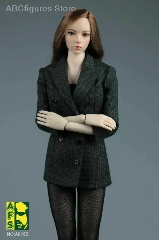 

1/6 Female Business Uniform Slim Suit Clothes Model AFS A015 Fit 12" PH Figure Model