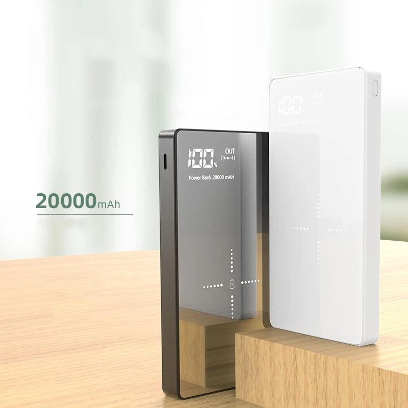 

Portable QiWireless Charger 20000mAh Power Bank for Powerbank Dual USB External Battery Poverbank wireless chargers charger 012