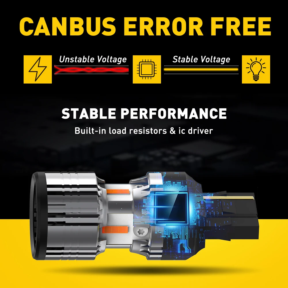 2 шт. автомобильные указатели поворота AUXITO Canbus T20 7440 W21W WY21W 2200 к 12 В