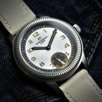 sapphire crystal mechanical watch classic retro titanium men wristwatch luminous waterproof leather strap transparent case back