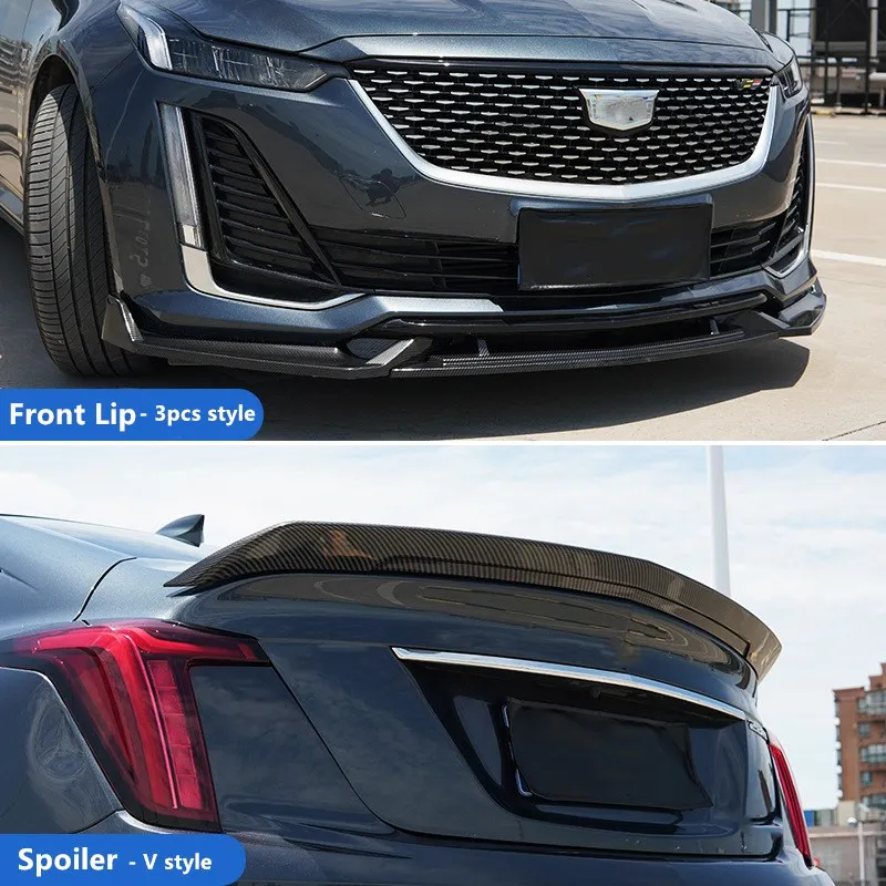 Спойлер для переднего бампера автомобиля 2019- Cadillac CT4 CT5 ABS 3 шт. стильный передний