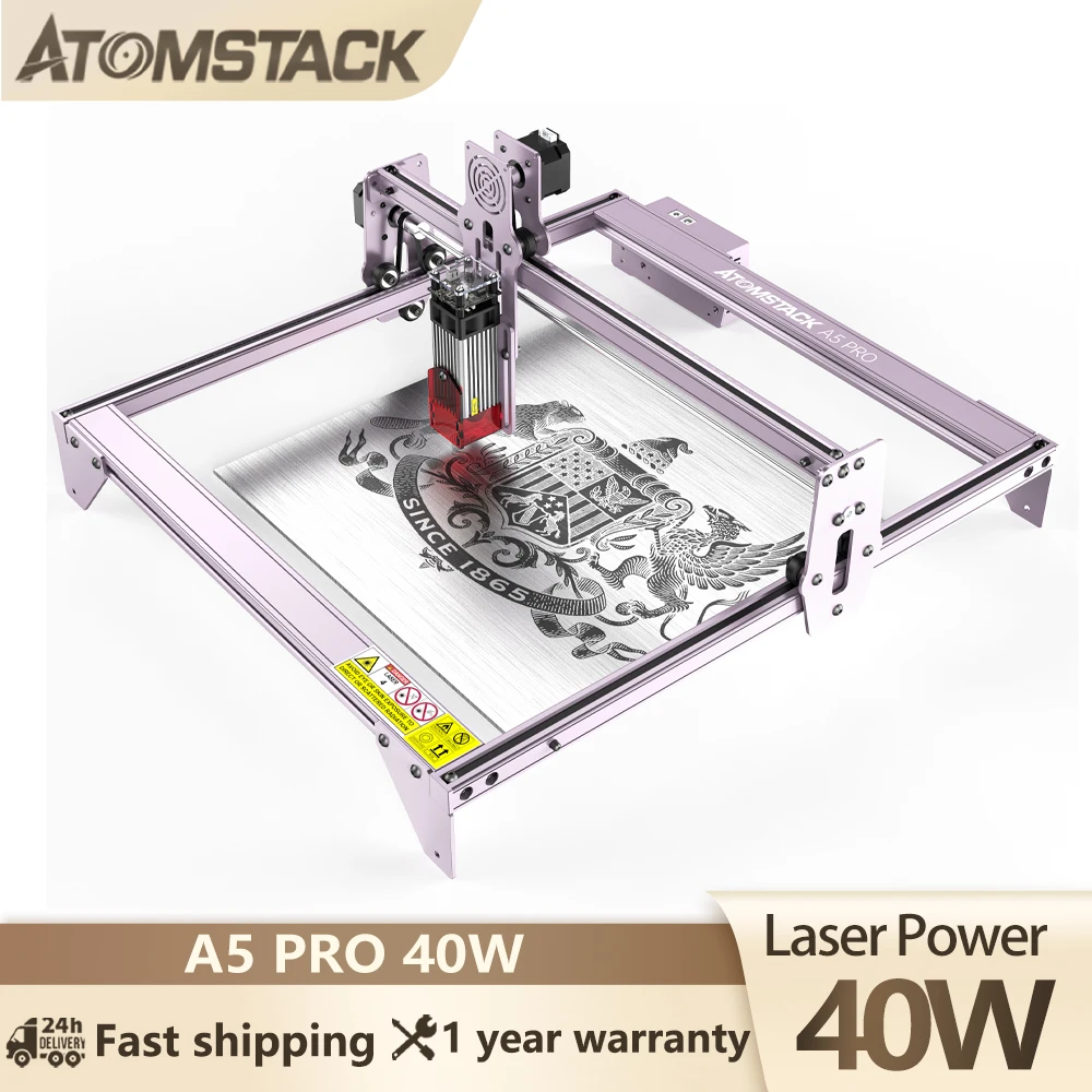 

Лазерный гравер ATOMSTACK A5 Pro 40 Вт, резак для резки сжатого точечного металла, резка по дереву 12 мм, 100 Вт, лазерный эффект «сделай сам», Знак логотипа