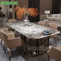 High End Marble Dining Table With 8 10 Seater Turkey Malaysia Singapore Indian Designers Luxury Villas Dining Table Set