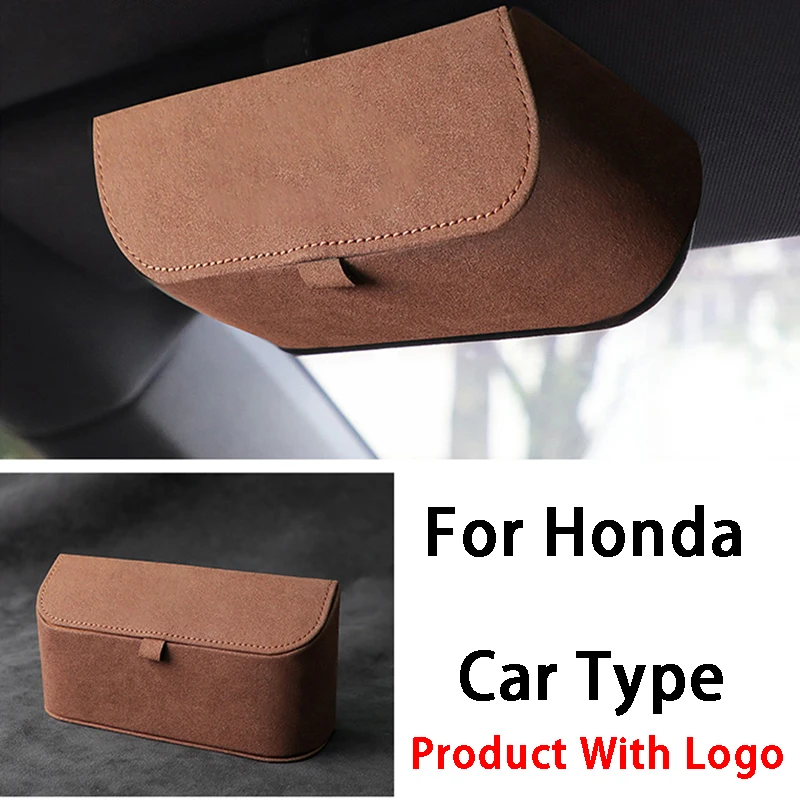 

Car Sunglass Storage Box Glasses Clip Visor Decoration For Honda Civic Accord C-rv Inspire Insight Hybrid Interior Accessories