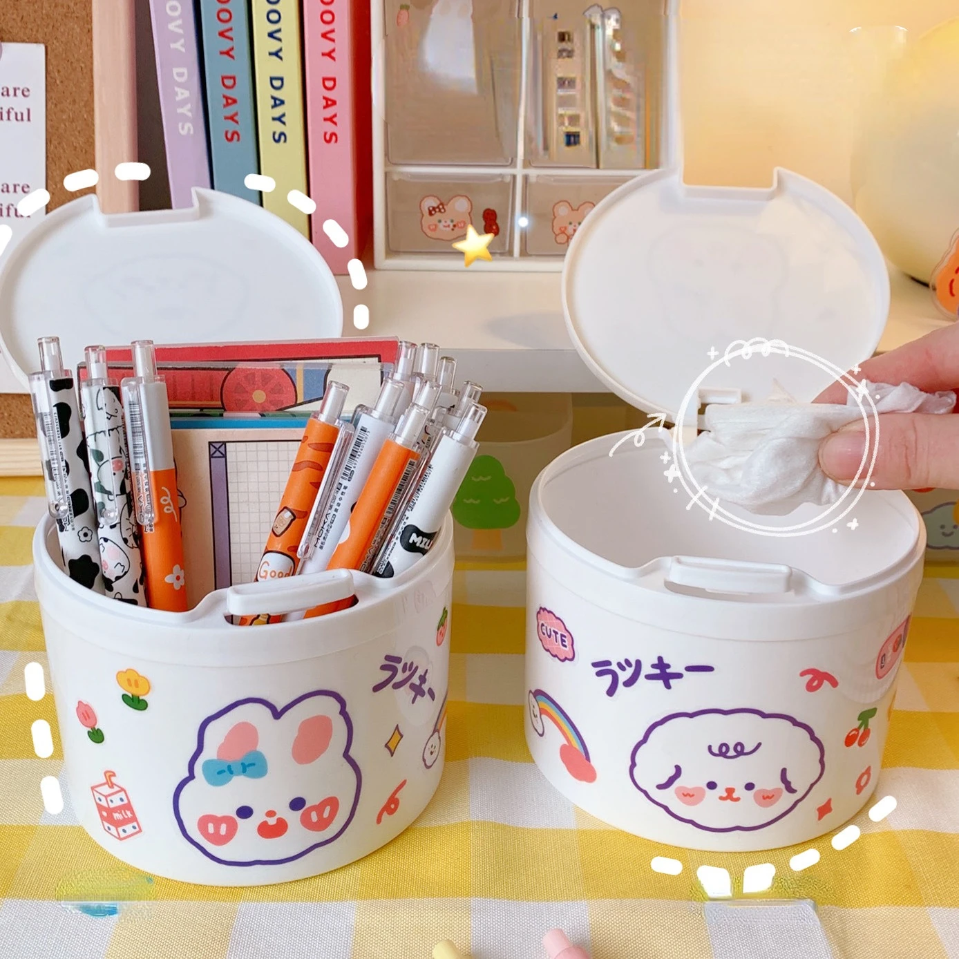 

Mini Desktop Trash Can Clamshell Household Small Storage Bucket Dormitory Office Desk Press-Type Wastepaper Basket Storage Box