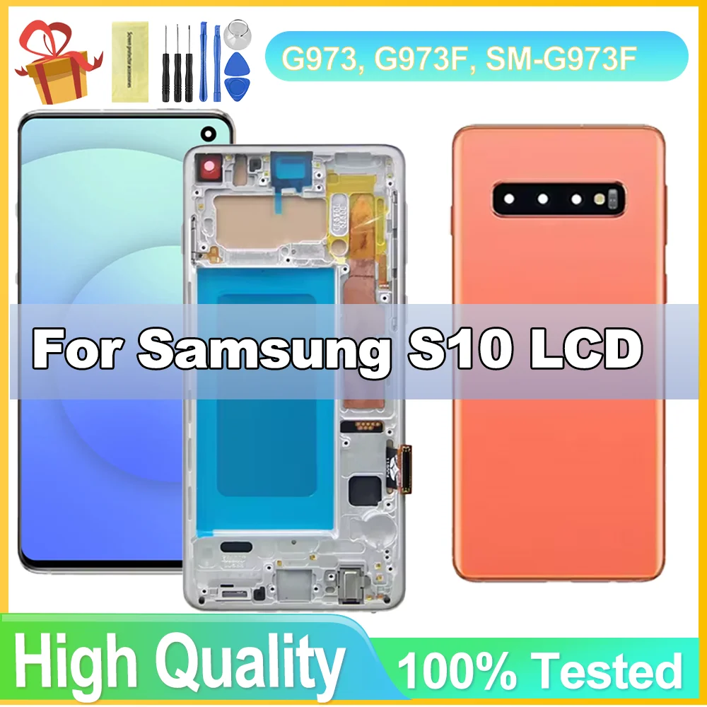 TFT для Samsung S10 G973 SM-G973F SM-G973U SM-G973W Замена ЖК-дисплея и дигитайзера сенсорного экрана