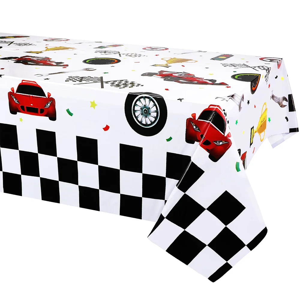 Car Theme Decor Disposable Plastic Rectangular Table Covers Summer Beach Birthday Cocktail Party