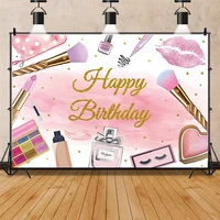 girls makeup glamour pink spa beauty queen makeover birthday party photography backdrop decoration backgrounds for photo studio