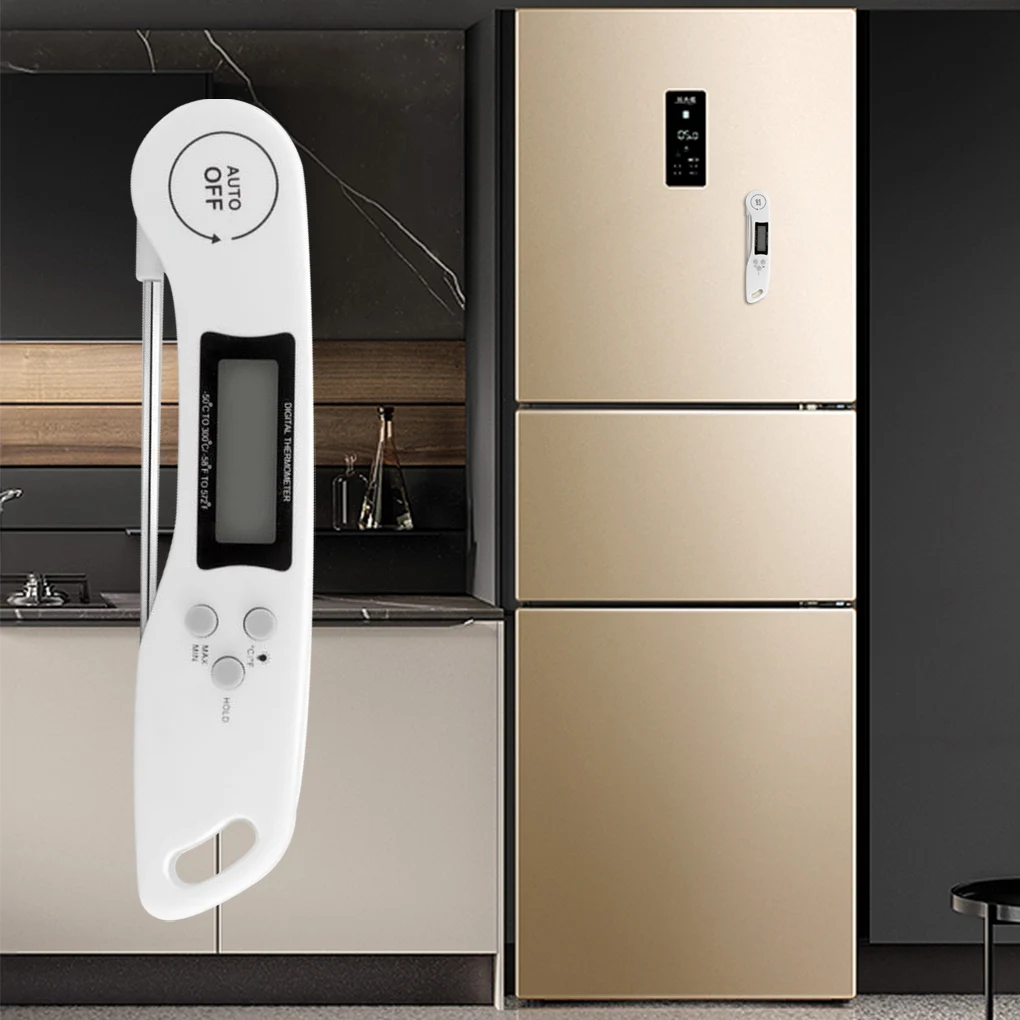 

Термометр из нержавеющей стали для измерения температуры мяса, кухонный прибор для измерения температуры еды, для барбекю, электронной дух...