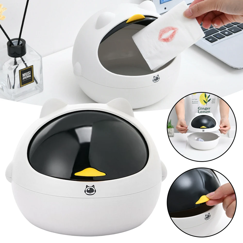 

Desk Trash Can Cute Shape for Home In Stock
