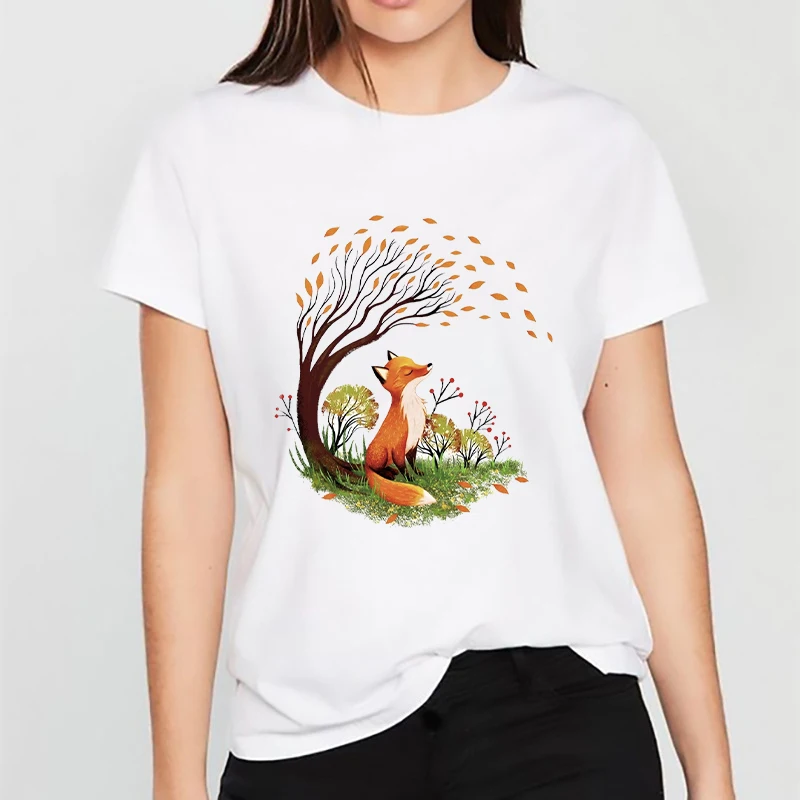 

Women Camiseta Anime Roupas Femininas Oversized T-shirt Cartoon Print Short Sleeve Simple Print Lady Graphic Top Basic Female