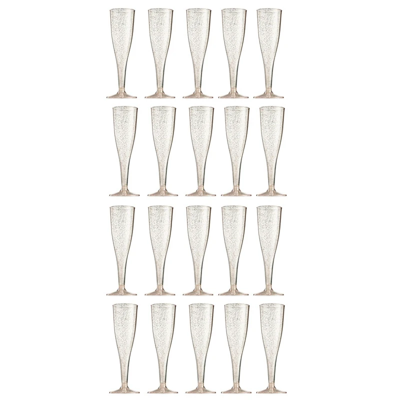 

20Pcs Plastic Disposable Wine Goblet Outdoor Party Beer Juice Drink Champagne Cup For Party Gift Box Wine Decoration Cup