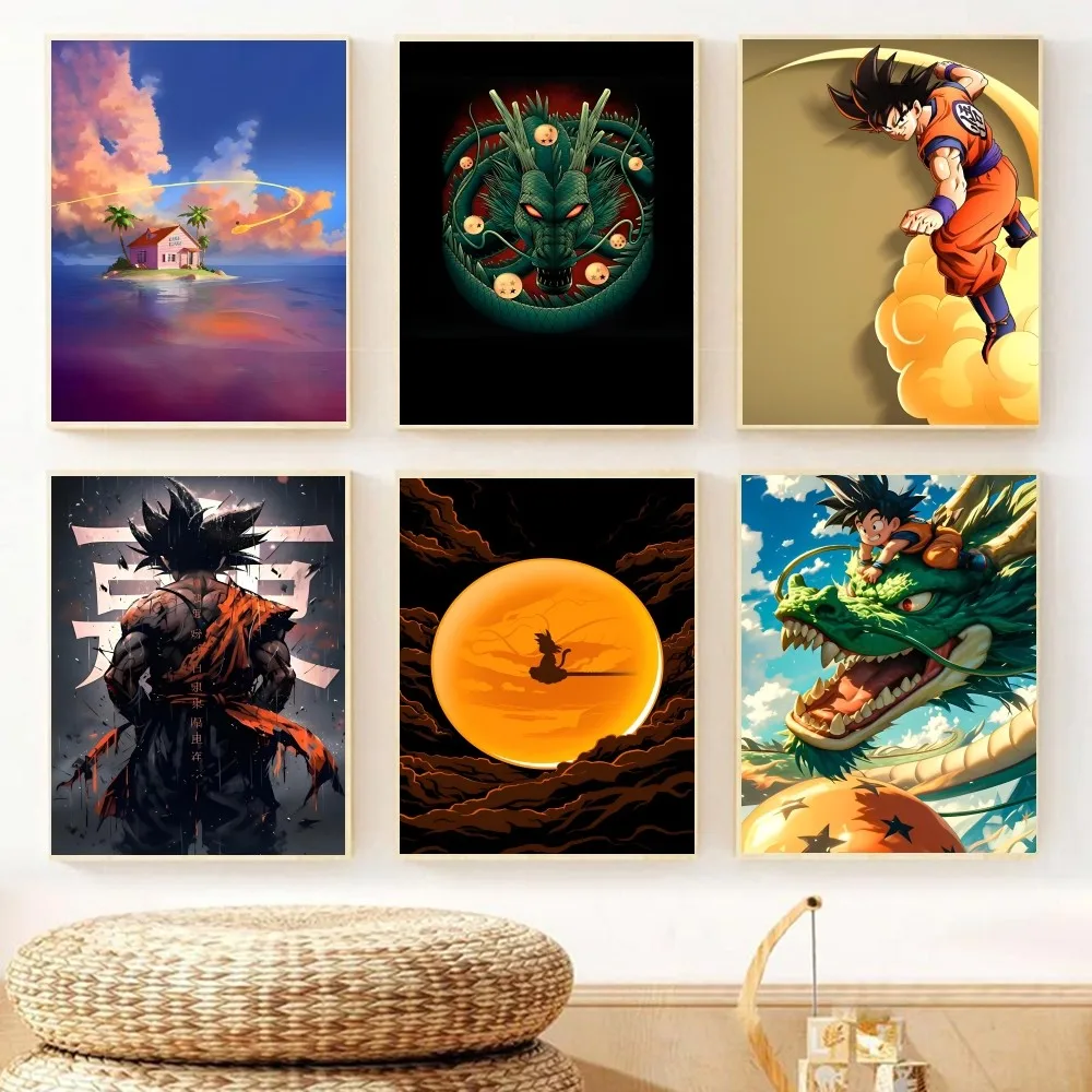 Постер D-Dragonball из аниме бумажный плакат с принтом для дома гостиной спальни входа