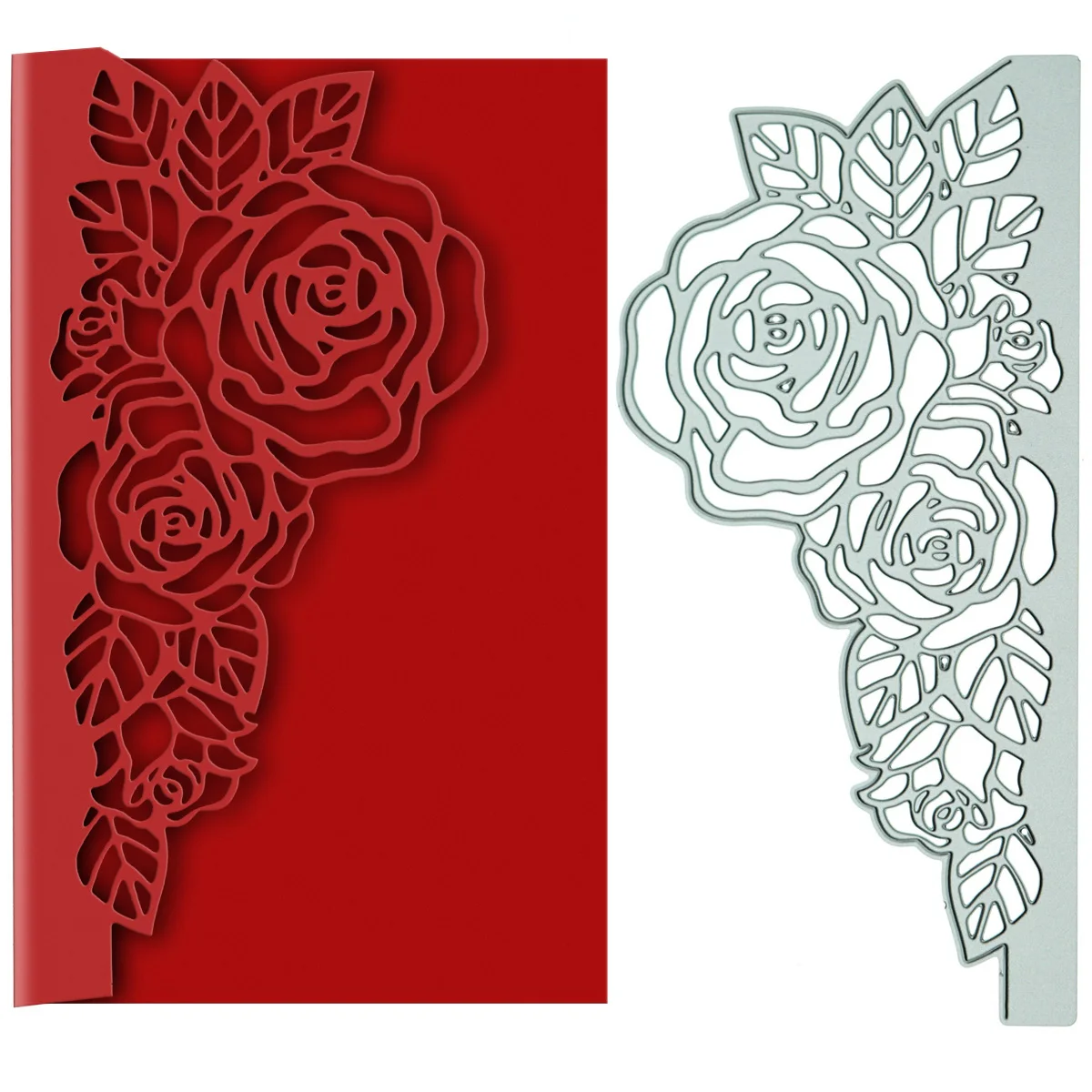 

Высечка для скрапбукинга, Обложка для открыток, украшение фона, цветущий волнистый цветочный узор, открытка, зажим, художественный трафарет