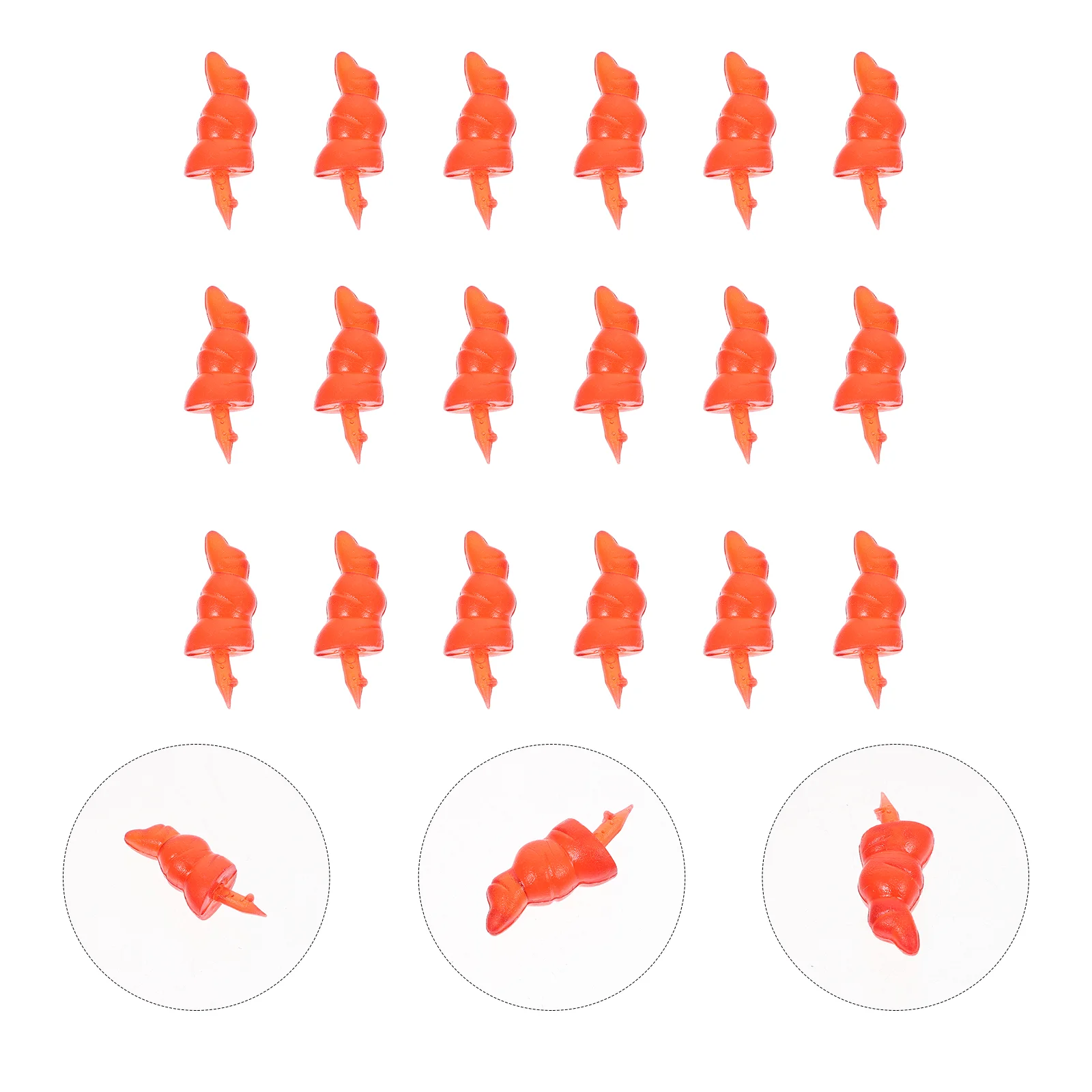 

50 Pcs Snowman Toy Accessories Decked Noses for Cartoon Fake Ornament Plastic DIY