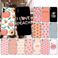 fhnblj cute peach phone case for iphone 11 12 pro xs max 8 7 6 6s plus x 5s se 2020 xr cover