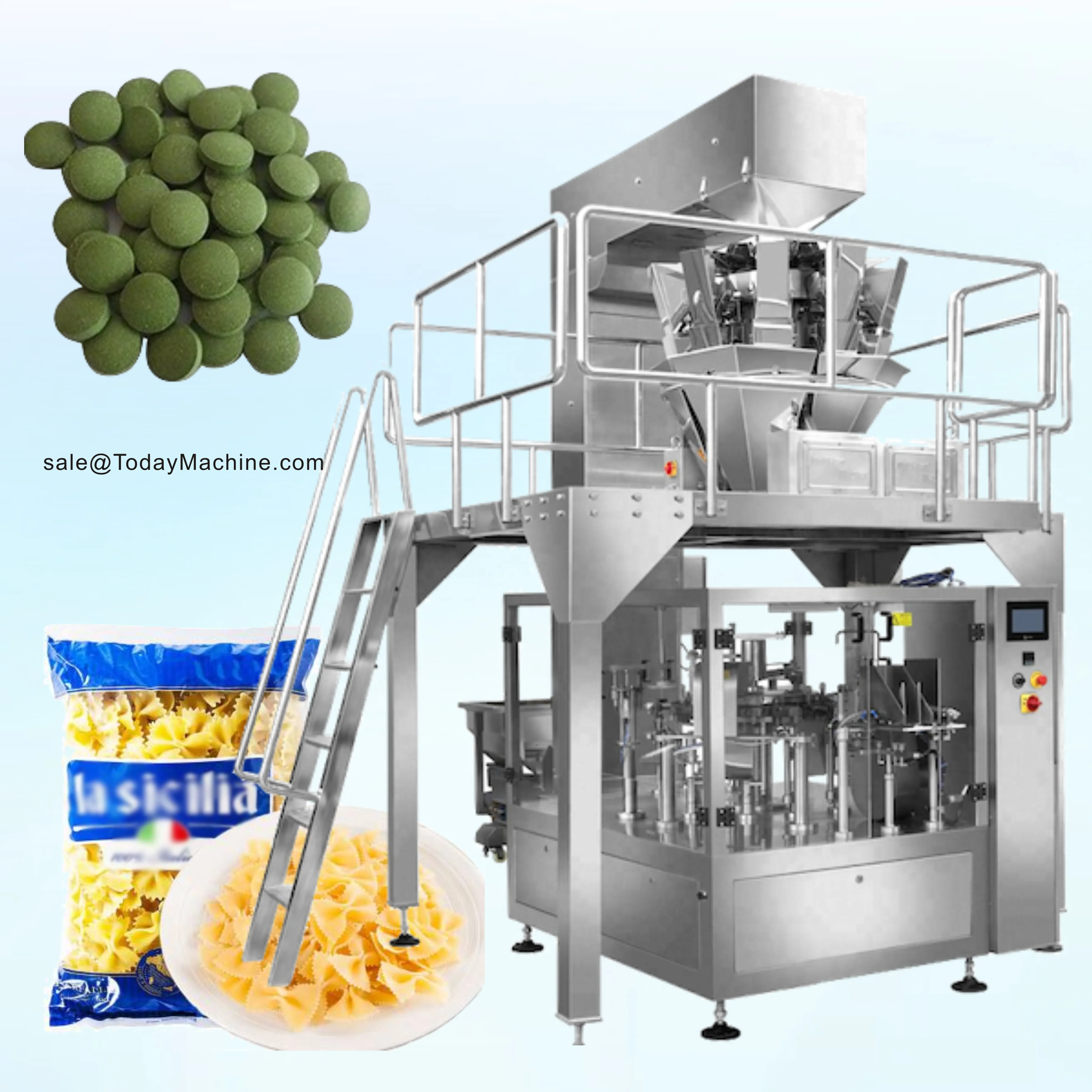 Автоматический для дой-паков роторная упаковочная машина готовых мешков с