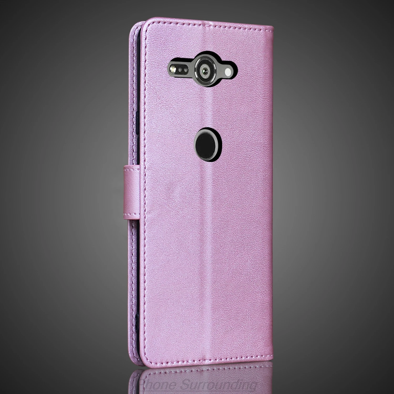 Чехол-кошелек с откидной крышкой из искусственной кожи для Sony Xperia XZ2 компактный