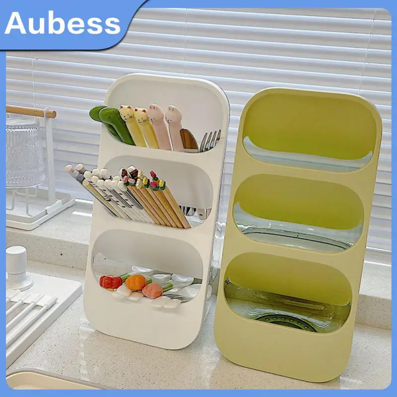 

Kitchen Drain Iron Chopsticks Cage Household Chopsticks Storage Rack Free Of Punching Tube Tableware Kitchen Accessories