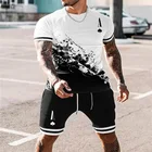 Костюм мужской оверсайз из футболки с коротким рукавом и шортов