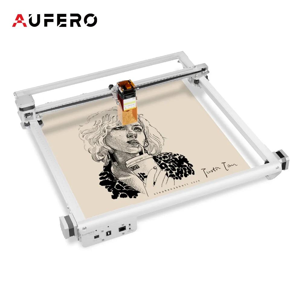 Aufero Laser 2 Air Assist Engraving Machine Ultra-thin Laser Beam Shaping Technology Wood Acrylic Laser Engraver 390x390mm