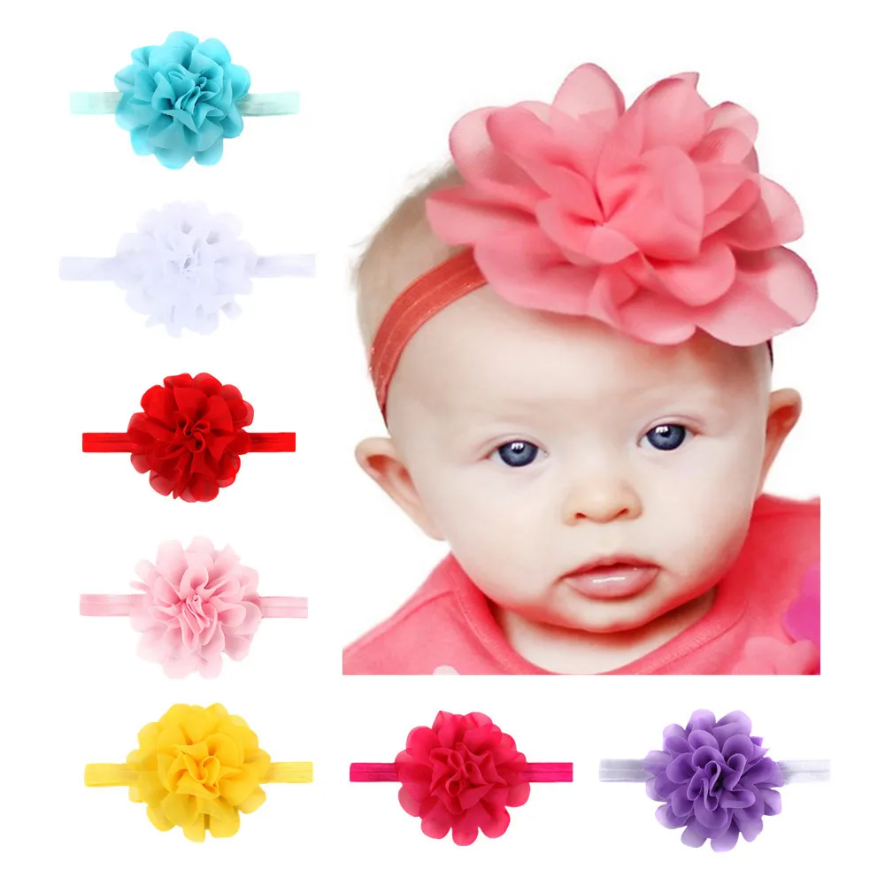 

Children's hairband Handmade chiffon head flower Baby headband Baby hair accessories Elastic hairband
