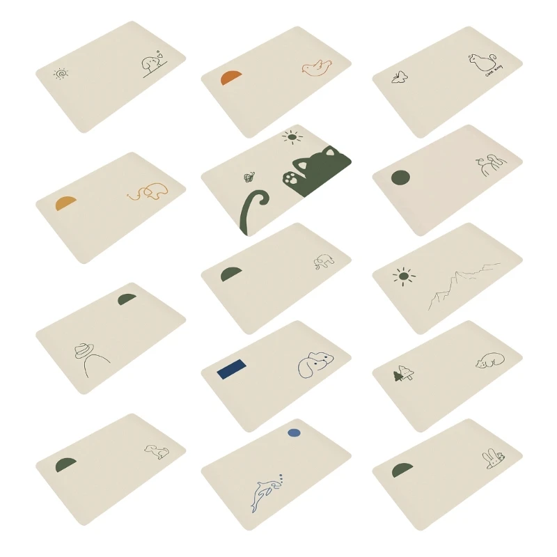 Стильный нескользящий коврик для ванной с рисунком животных удобный KXRE