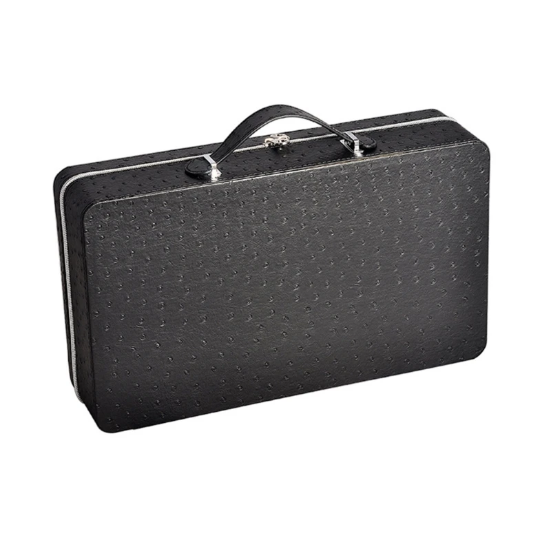 

2/8/12 Slot Black Inside Gray Watch Pillow Storage Bag Watch Zipper Storage Box Watch Bag Portable Home Watch Organizer
