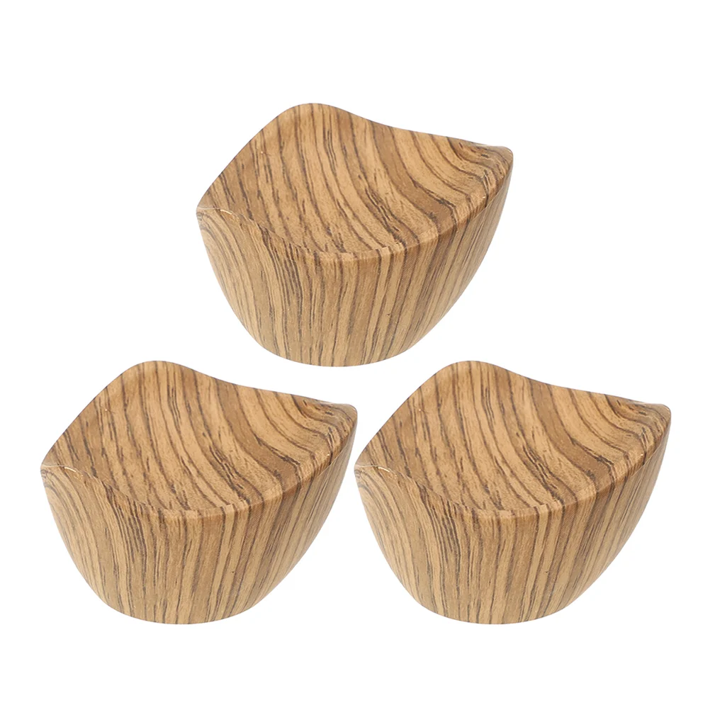 

3 Pcs Dresser Knob Wood Grain Pot Lid Handle Pan Holding Cover Universal Replacement Cookware Bakelite Grip