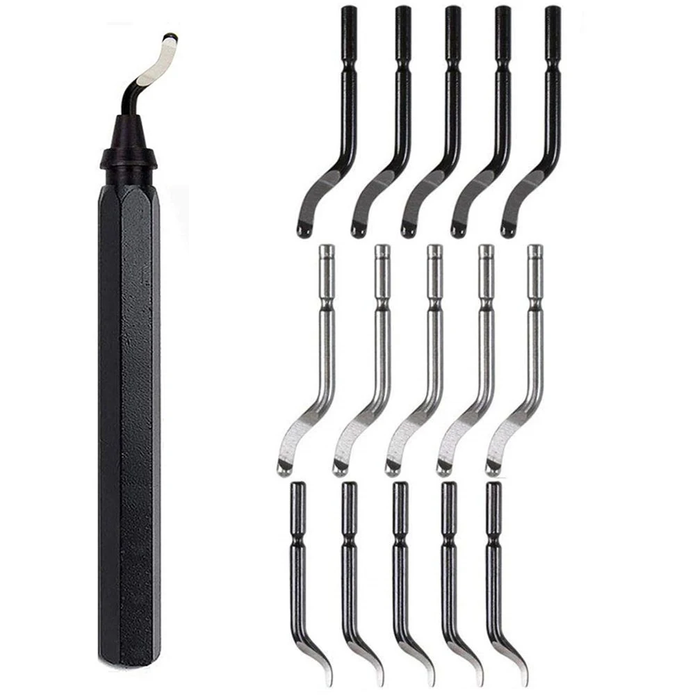 

Инструмент для удаления заусенцев с 15 сверхскоростными стальными лезвиями, работает на металле, смоле, ПВХ и 3D печатных пластиковых краях, м...