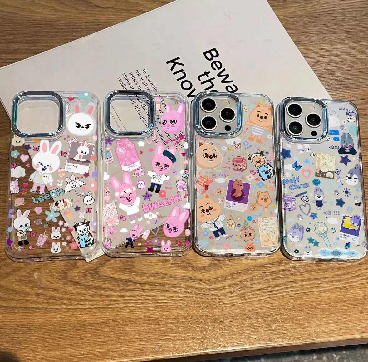 Фото Мягкий чехол для телефона с милыми животными S-Strays K-POP Kids для iPhone 17, 16e, 16, 15, 14, 13, 12, 11 Mini, Pro, Max, X, XR, XSMAX, 8, 7, Air, Plus №1