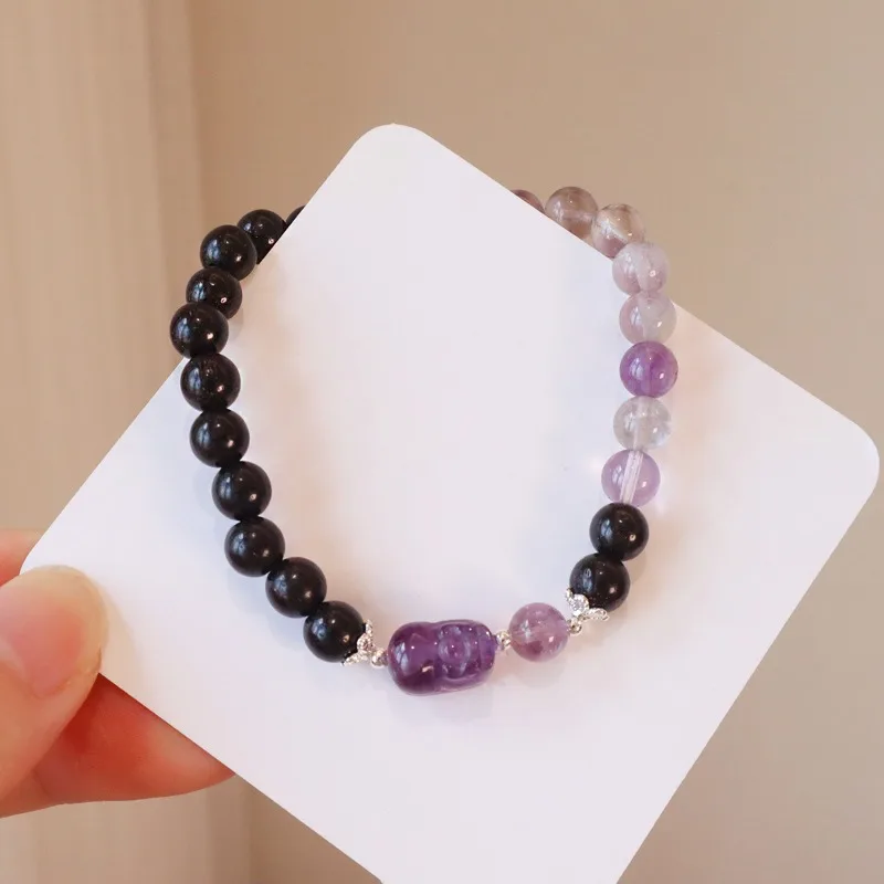 Minar винтажные прозрачные фиолетовые черные контрастные кристаллы из