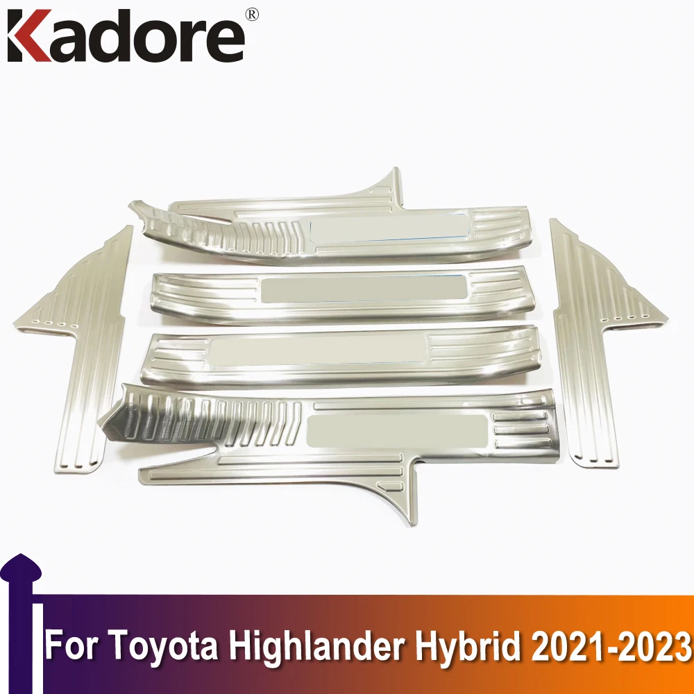 

Накладка на порог внутренняя из нержавеющей стали для Toyota Highlander Hybrid 2021 2022 2023