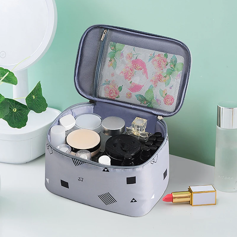 

Travel Waterproof Portable Women Makeup Bag High Capacity Toiletries Organizer Storage Cosmetic Cases Zipper Wash Beauty Pouch